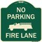 Signmission No Parking Fire Lane with Graphic Heavy-Gauge Aluminum Architectural Sign, 18" x 18", G-1818-23624 A-DES-G-1818-23624 - alternate 1